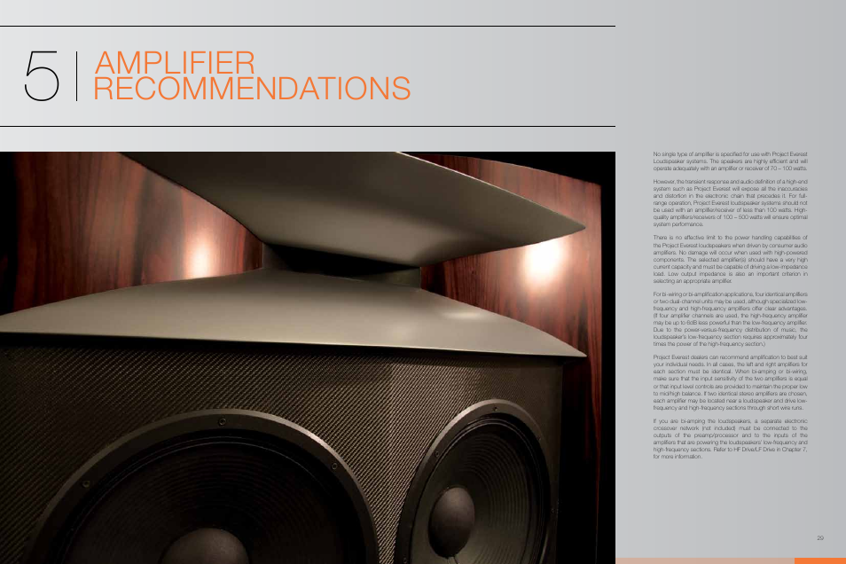 Amplifier recommendations | JBL Synthesis Everest DD67000 User Manual | Page 15 / 26
