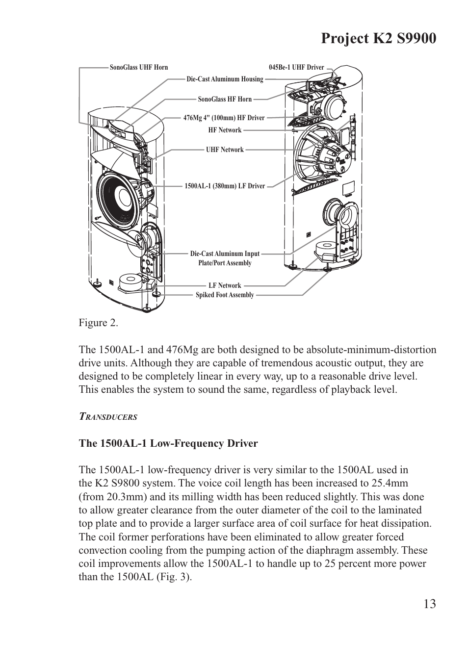 JBL Synthesis K2 S9900 User Manual | Page 13 / 42