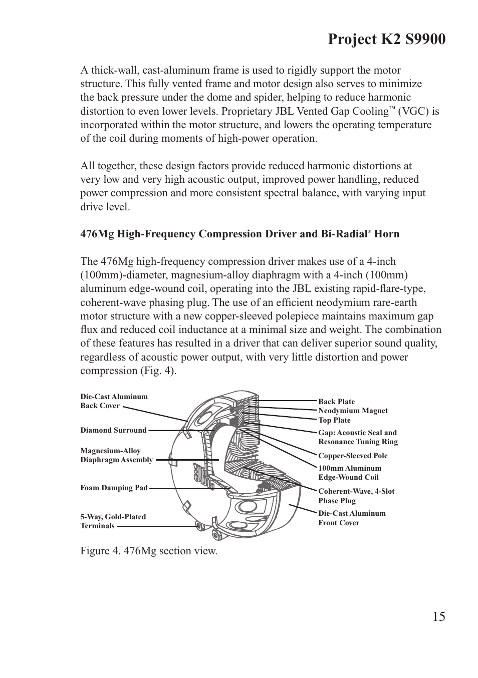 JBL Synthesis K2 S9900 User Manual | Page 15 / 42