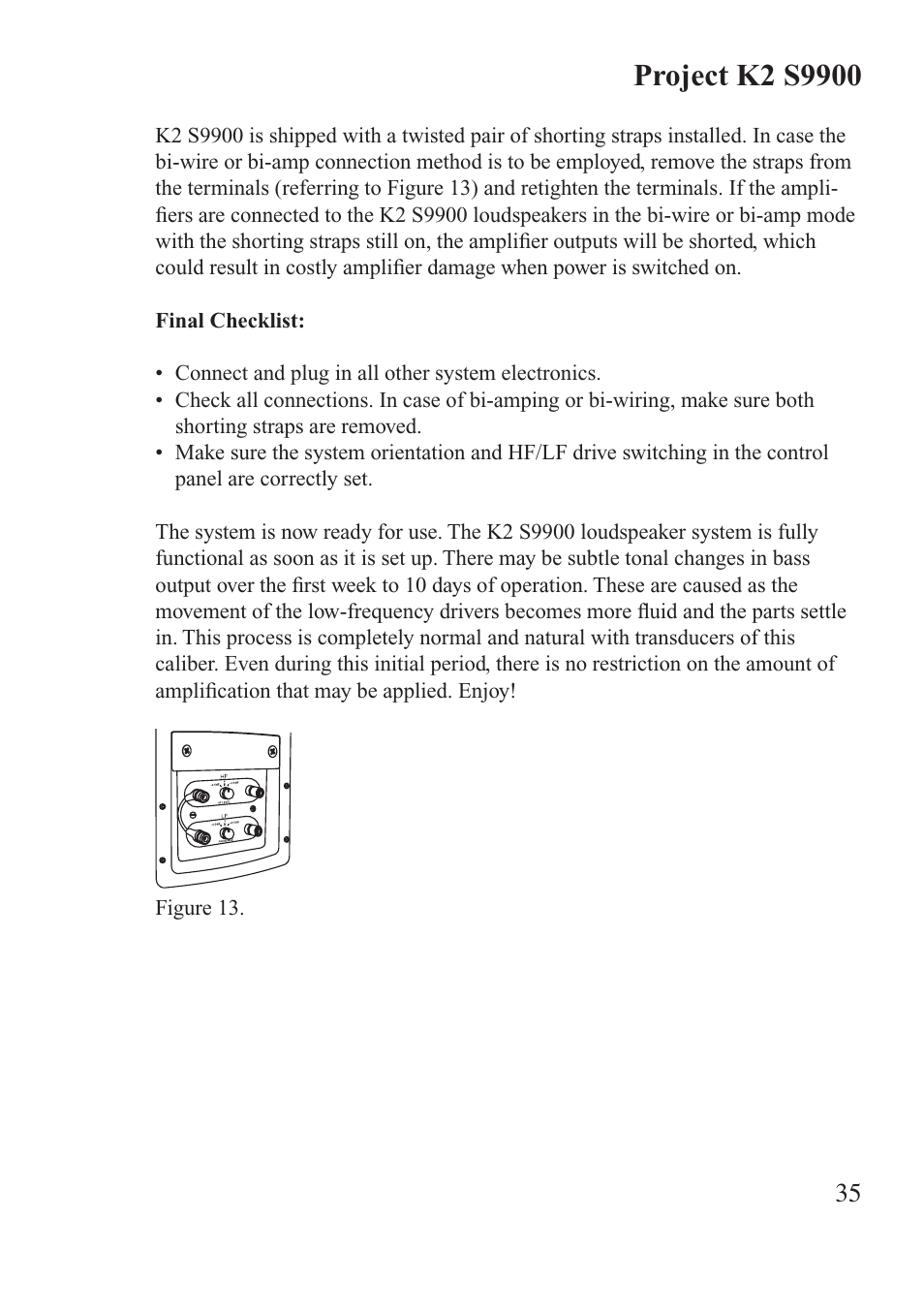JBL Synthesis K2 S9900 User Manual | Page 35 / 42