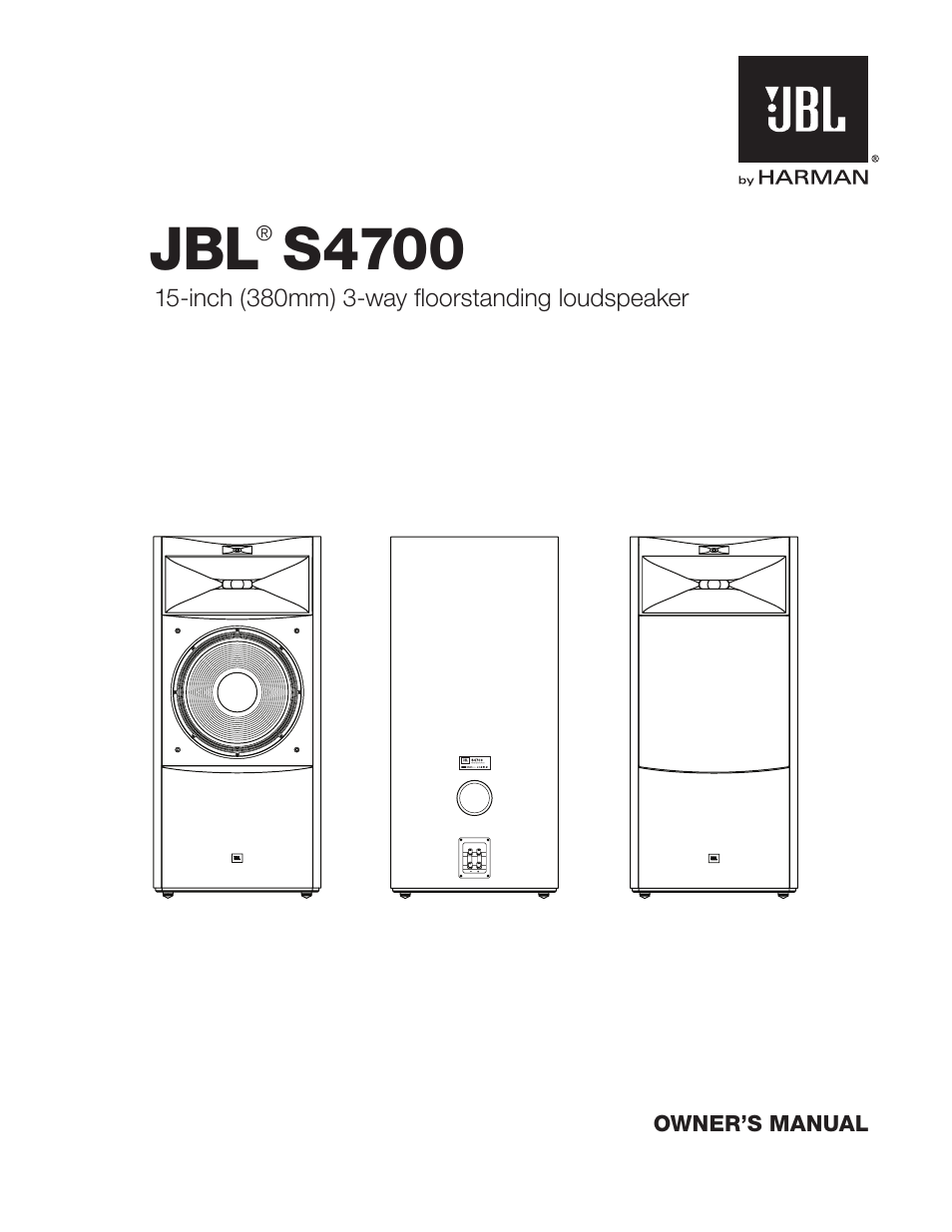 JBL Synthesis S4700 User Manual | 16 pages