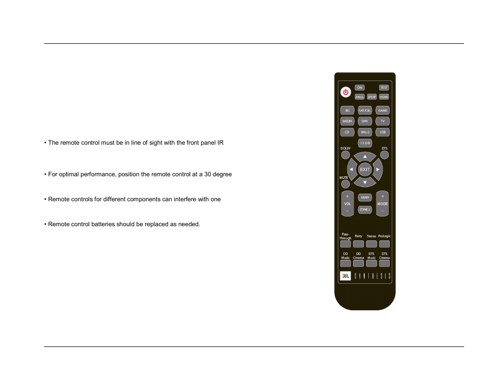 Remote, Control, Overview | JBL Synthesis SDP-45 4K User Manual | Page 25 / 64