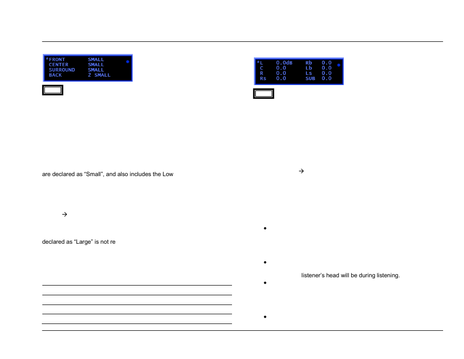 Speaker level, Setup, Speaker size | JBL Synthesis SDP-45 4K User Manual | Page 40 / 64