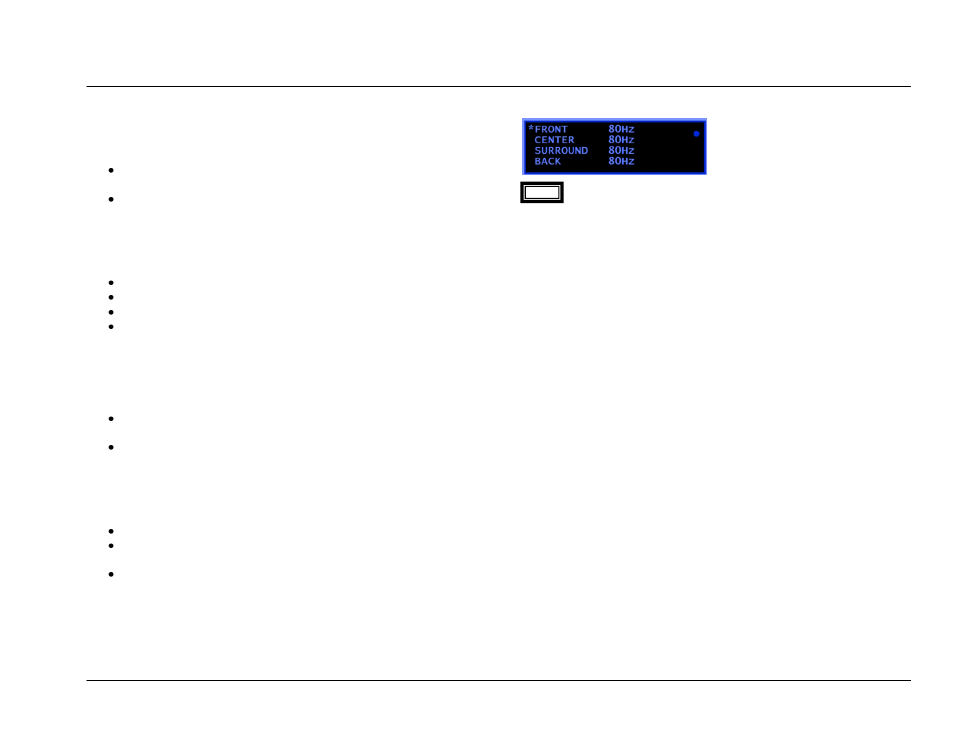 Crossover, Setup | JBL Synthesis SDP-45 4K User Manual | Page 41 / 64