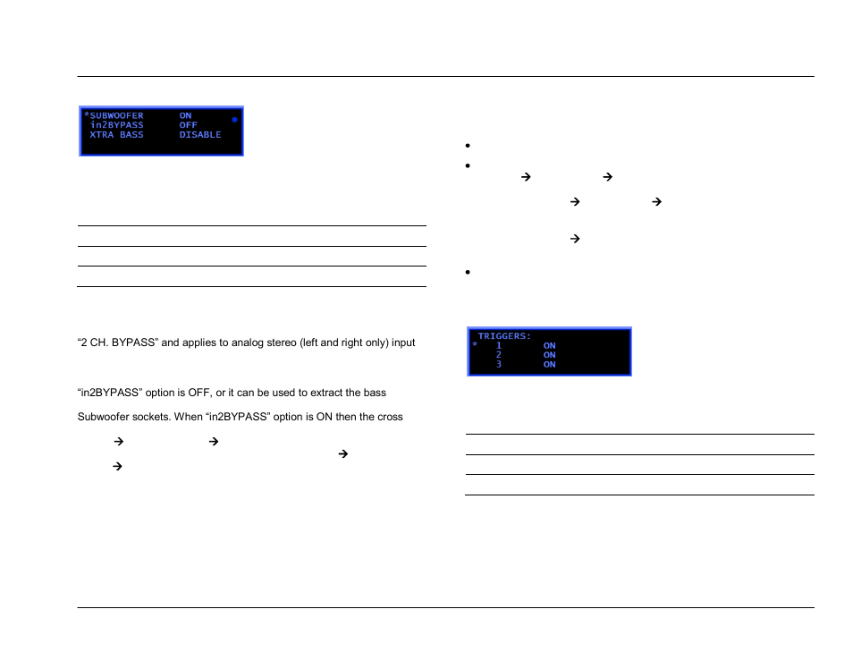 Subwoofer, Triggers, Setup | JBL Synthesis SDP-45 4K User Manual | Page 42 / 64