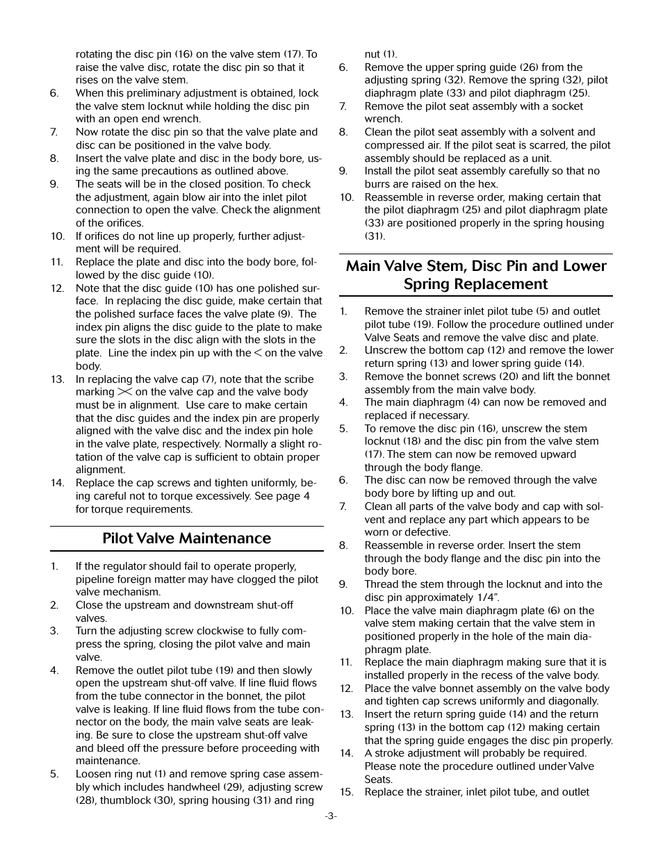 Pilot valve maintenance | Jordan Valve Mark 52 Series – Internally Piloted Regulator User Manual | Page 3 / 5