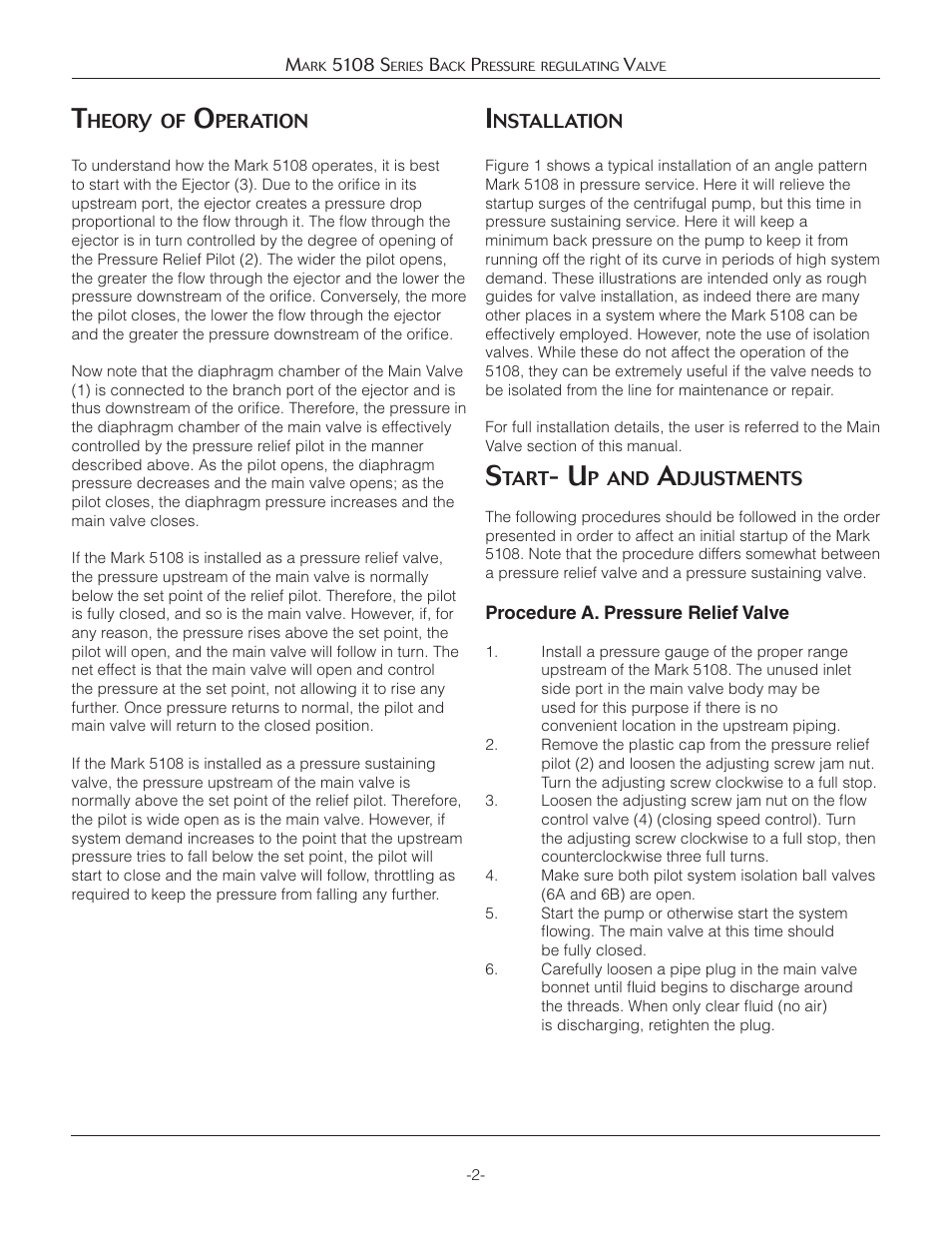 Jordan Valve Mark 5108 Series Back Pressure Regulator User Manual | Page 2 / 4