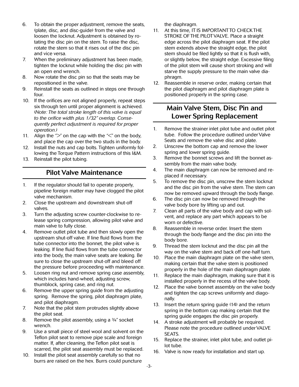 Pilot valve maintenance | Jordan Valve Mark 62 Series - Internally Piloted Regulator User Manual | Page 3 / 5