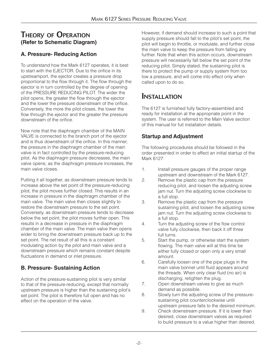 Jordan Valve Mark 6127 Series Pressure Reducing Valves User Manual | Page 2 / 4