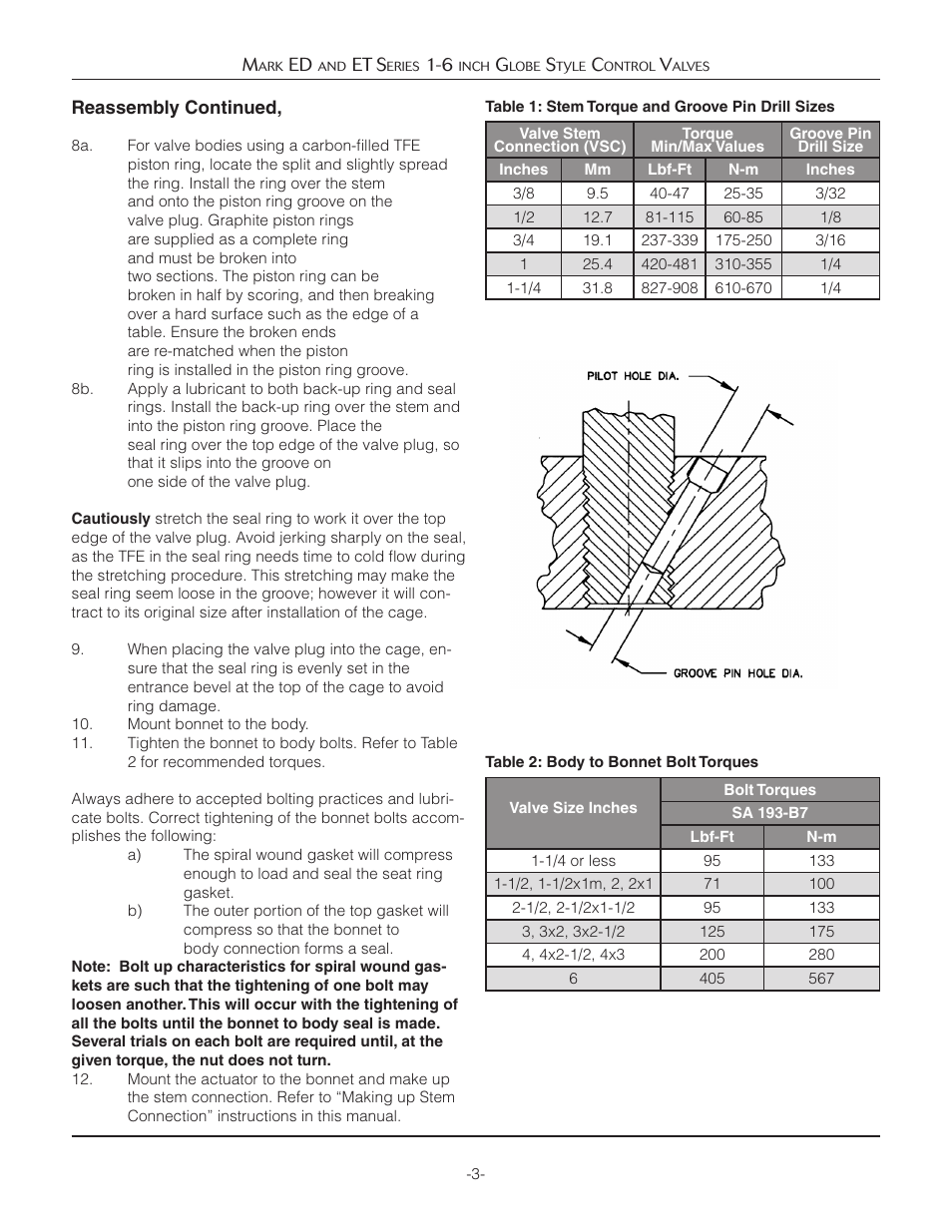 Jordan Valve Mark ED & ET Series Globe Style Control Valve (1-6) User Manual | Page 3 / 13