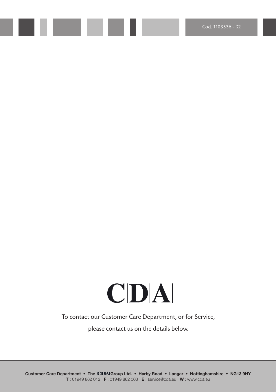 CDA 6V6 User Manual | Page 44 / 44