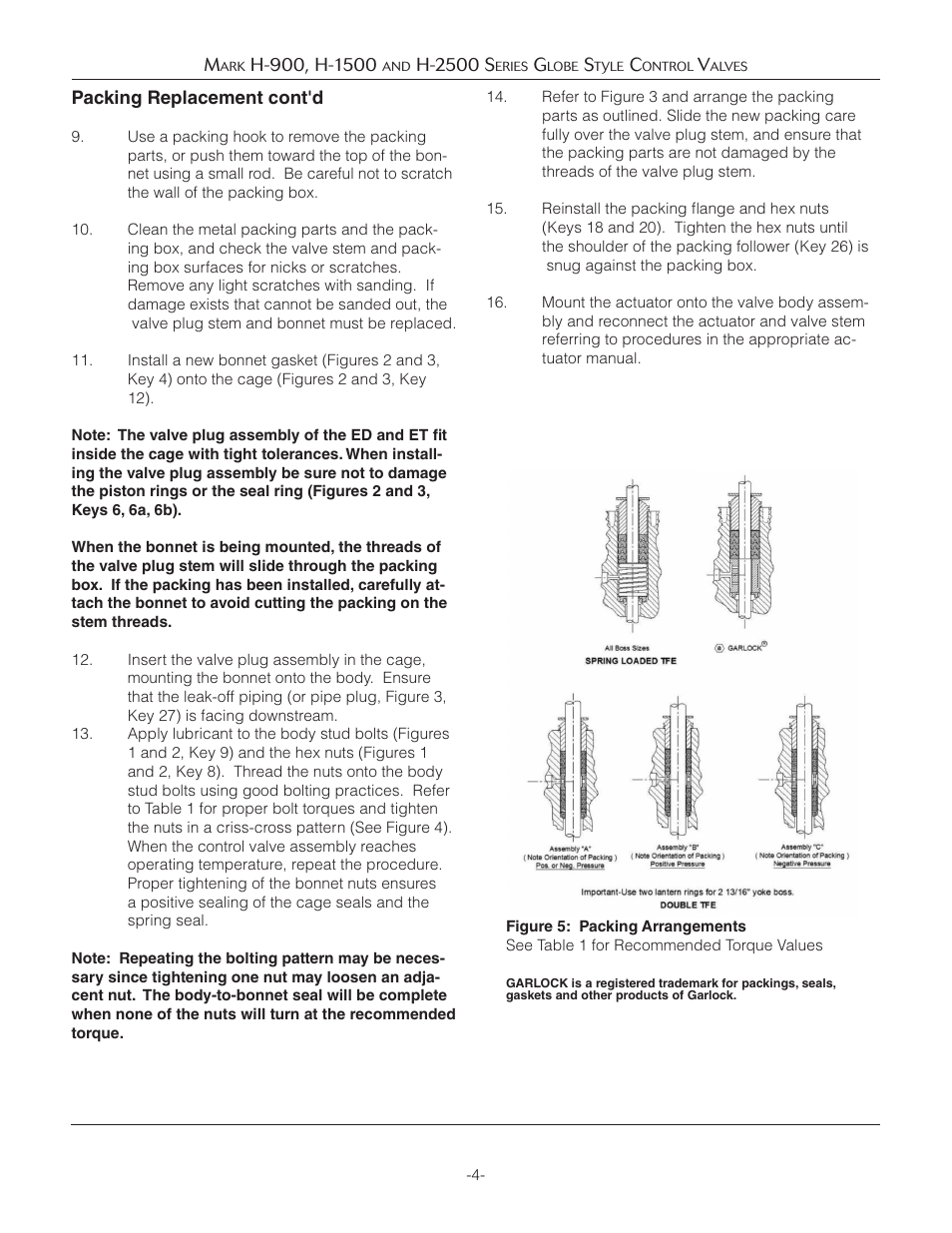 Jordan Valve Mark H-900 Series Globe Style Панель управления User Manual | Page 4 / 13