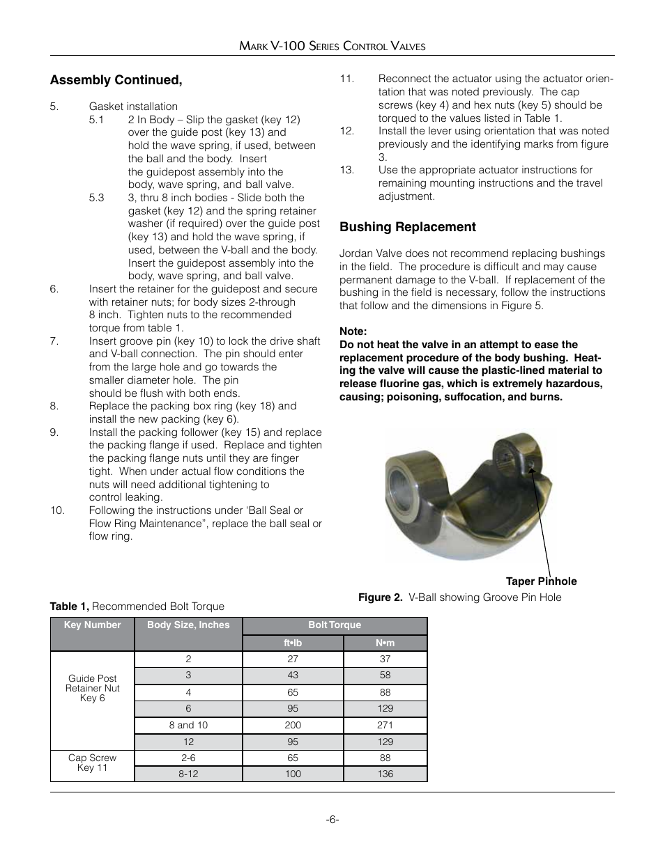 Jordan Valve Mark V-100 Series Control Valve User Manual | Page 6 / 16