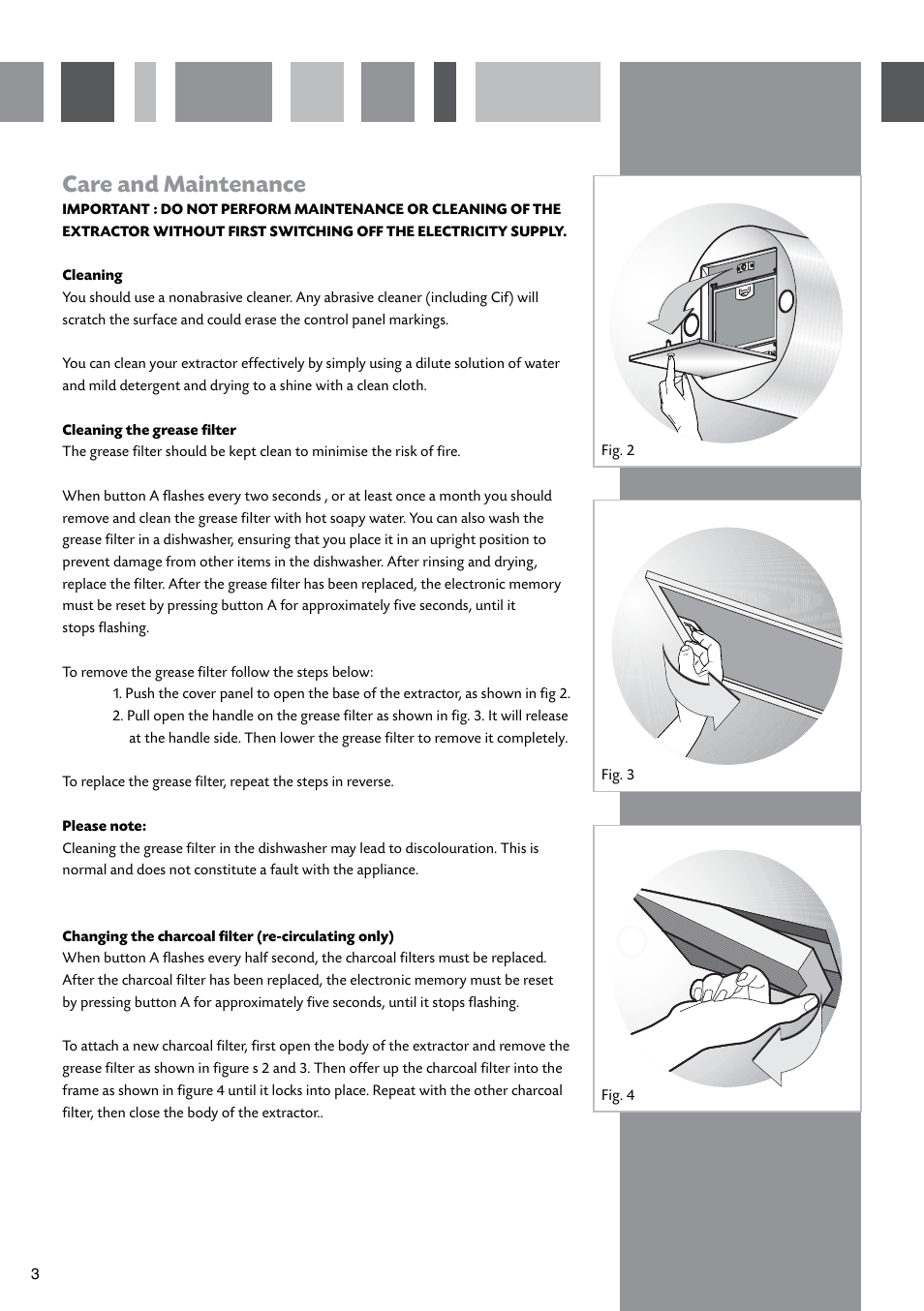 Care and maintenance | CDA CYLINDER EXTRACTORS EVCK4 User Manual | Page 4 / 12