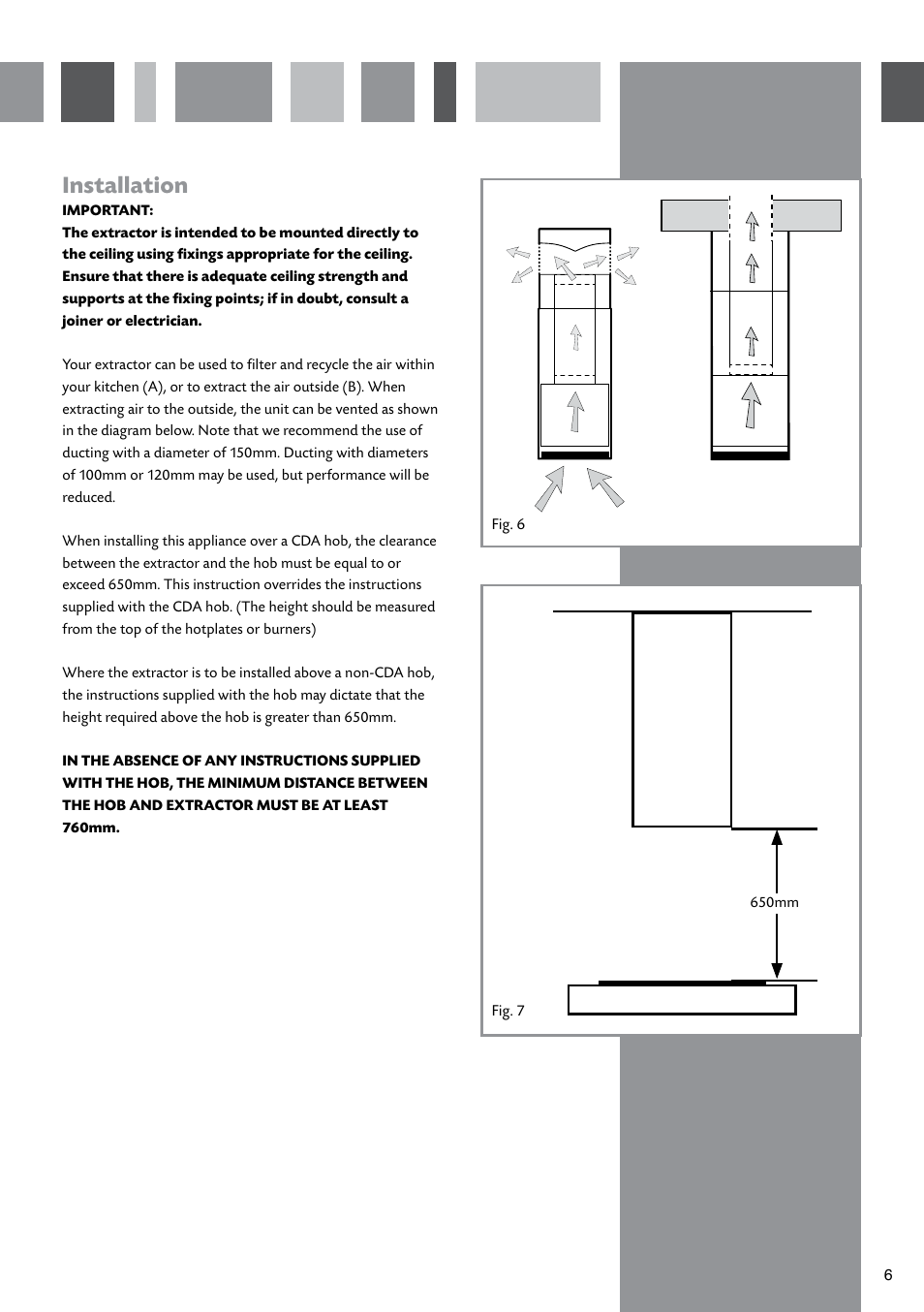 Installation | CDA CYLINDER EXTRACTORS EVCK4 User Manual | Page 7 / 12