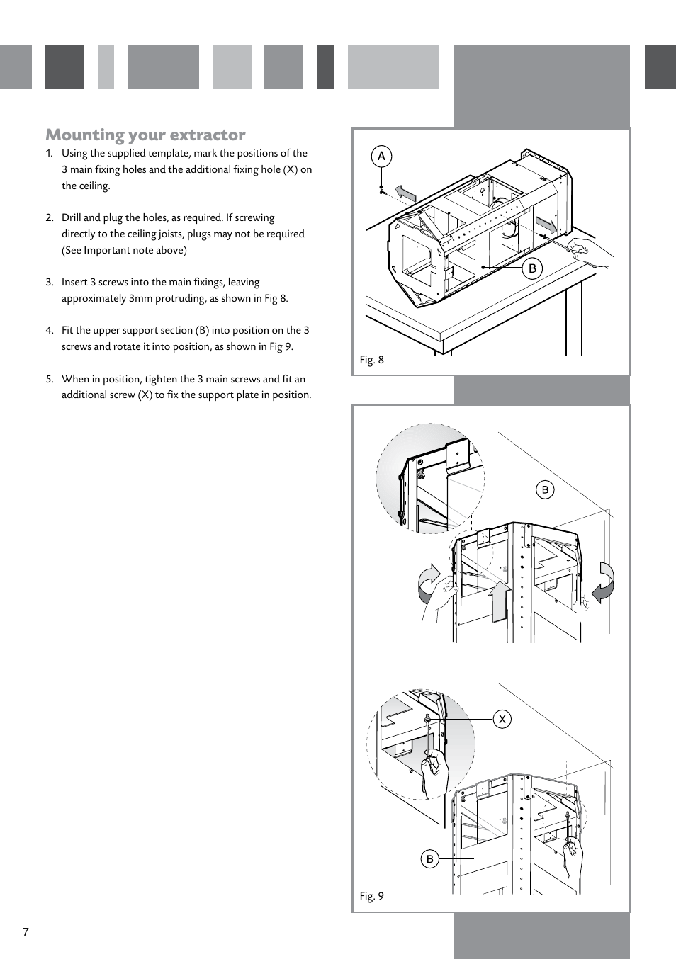 Mounting your extractor | CDA CYLINDER EXTRACTORS EVCK4 User Manual | Page 8 / 12
