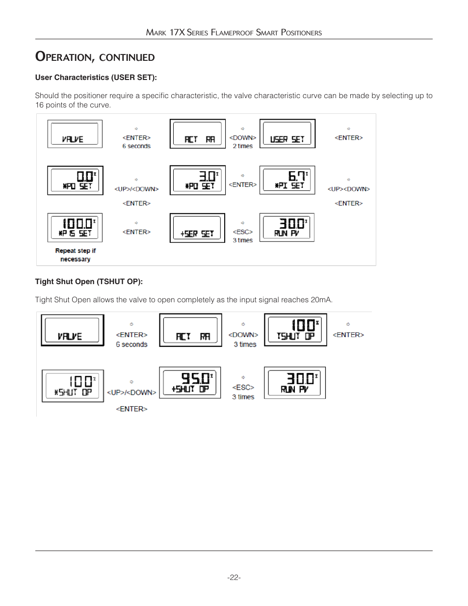 Jordan Valve Mark 17X Series Flameproof Smart Positioner User Manual | Page 22 / 27