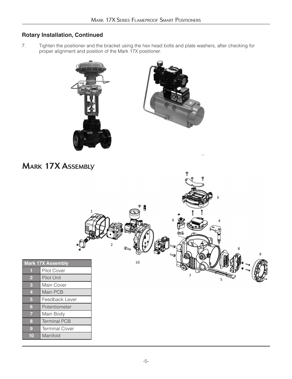 17x a | Jordan Valve Mark 17X Series Flameproof Smart Positioner User Manual | Page 5 / 27