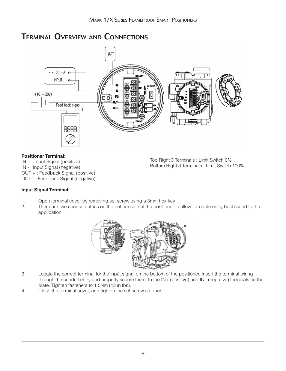 Jordan Valve Mark 17X Series Flameproof Smart Positioner User Manual | Page 8 / 27