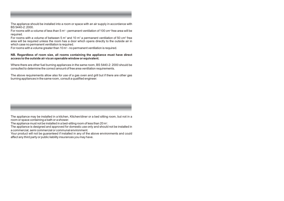 Ventilation, Location | CDA SC309 User Manual | Page 8 / 28