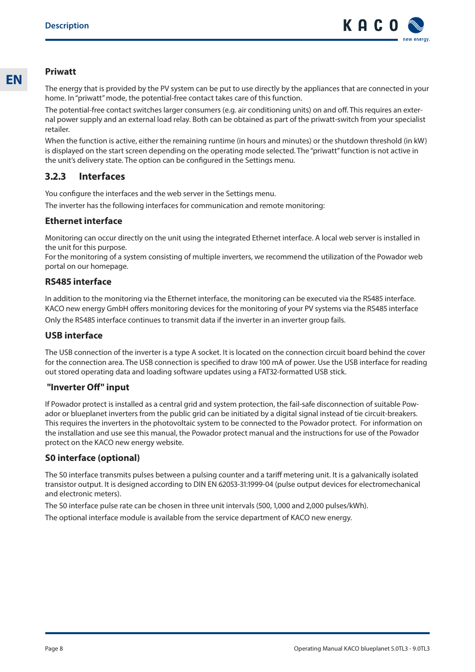 KACO blueplanet 5.0 - 9.0 TL3 User Manual | Page 8 / 56