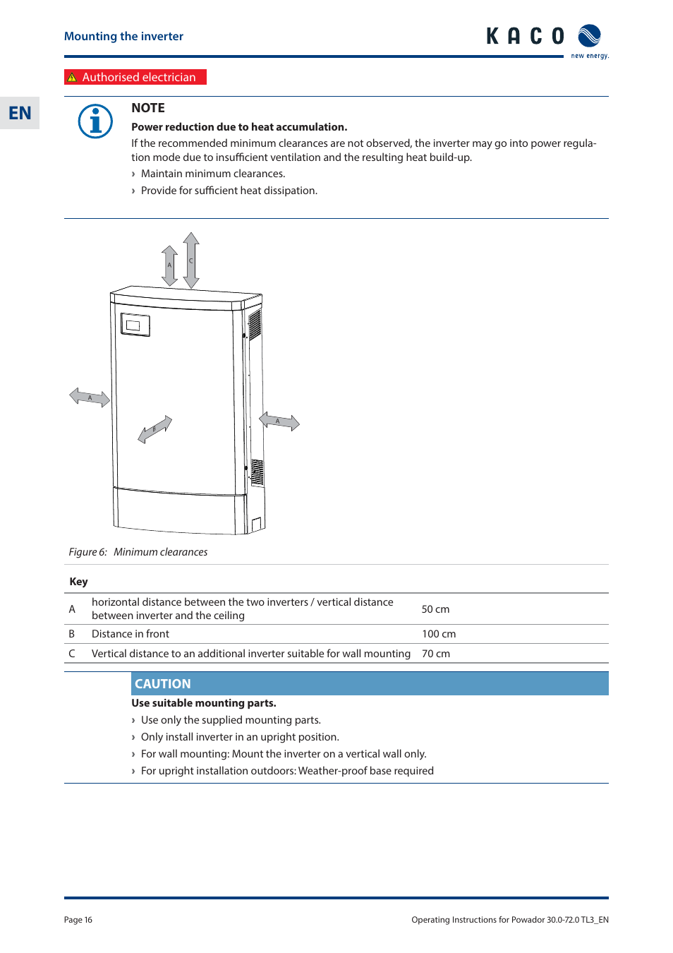 KACO Powador 30.0 - 60.0 TL3 User Manual | Page 16 / 60