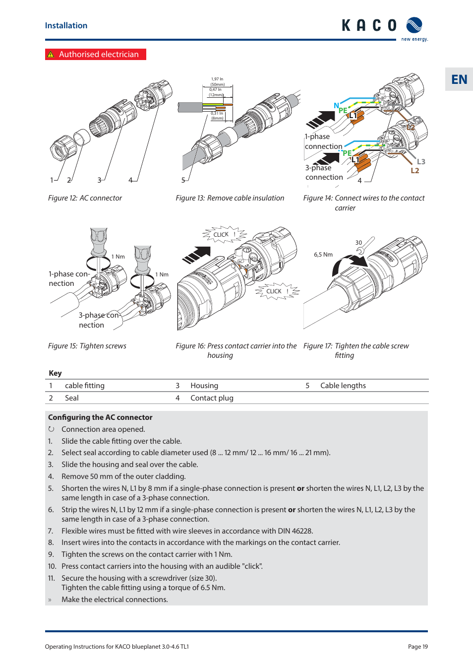 KACO blueplanet 3.0 - 4.6 TL1 User Manual | Page 19 / 56