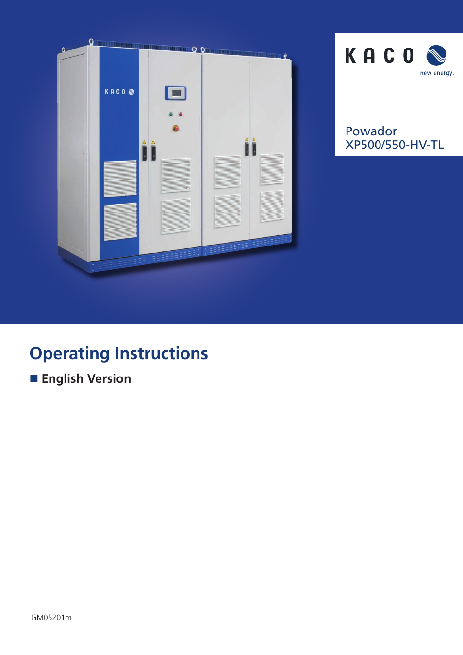 KACO Powador XP500-XP550-HV TL User Manual | 102 pages