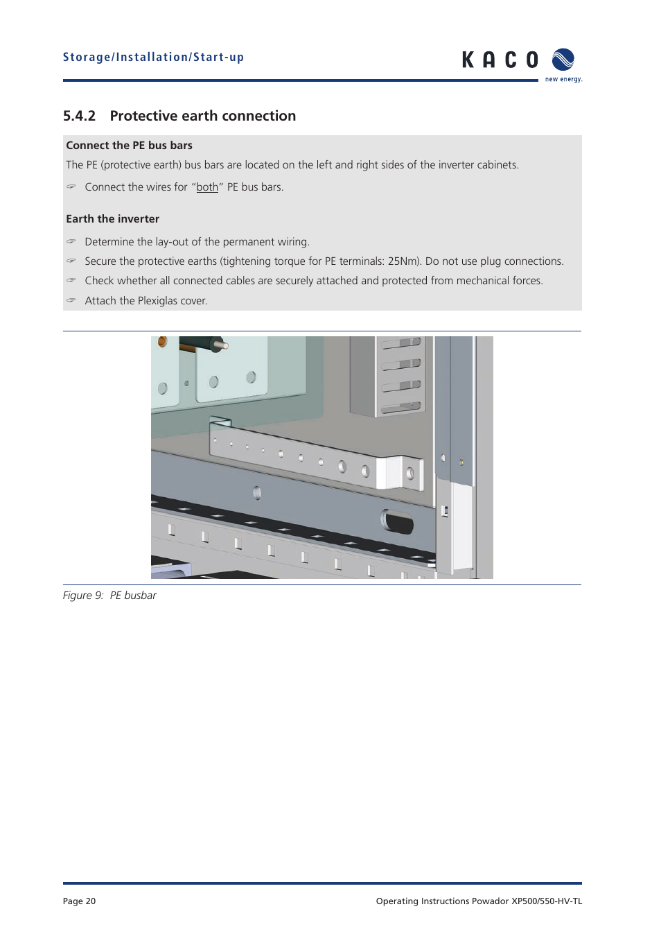 2 protective earth connection | KACO Powador XP500-XP550-HV TL User Manual | Page 20 / 102