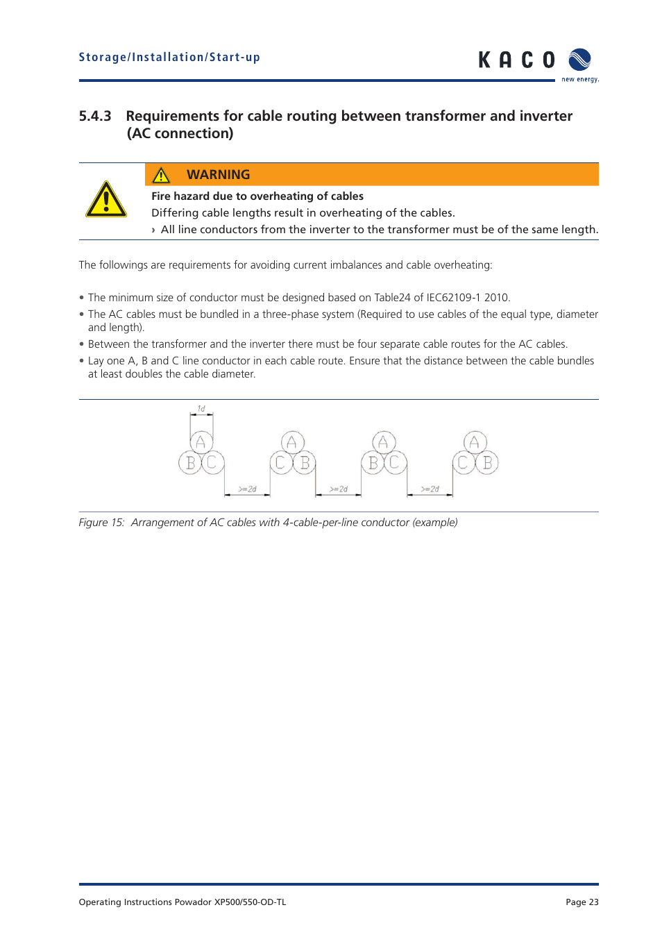 KACO Powador XP500-XP550-HV TL outdoor User Manual | Page 22 / 101