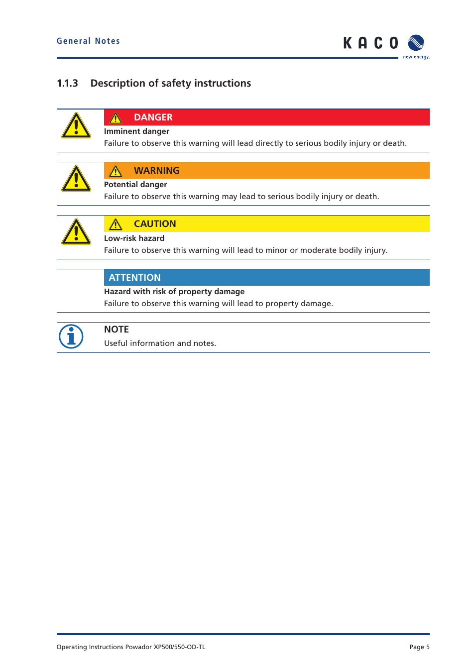 KACO Powador XP500-XP550-HV TL outdoor User Manual | Page 4 / 101