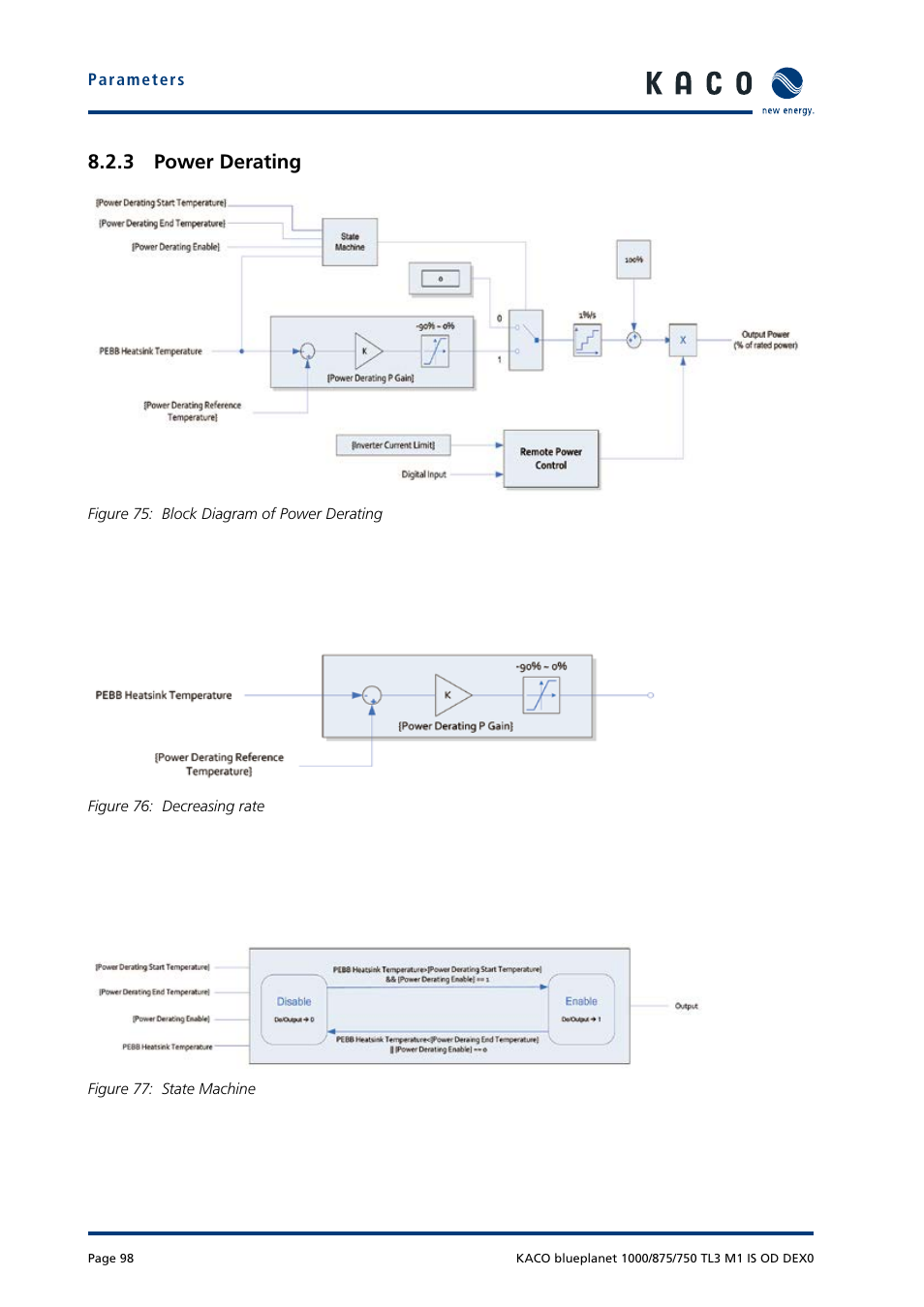 3 power derating | KACO blueplanet 750 - 1000 kVA User Manual | Page 98 / 140