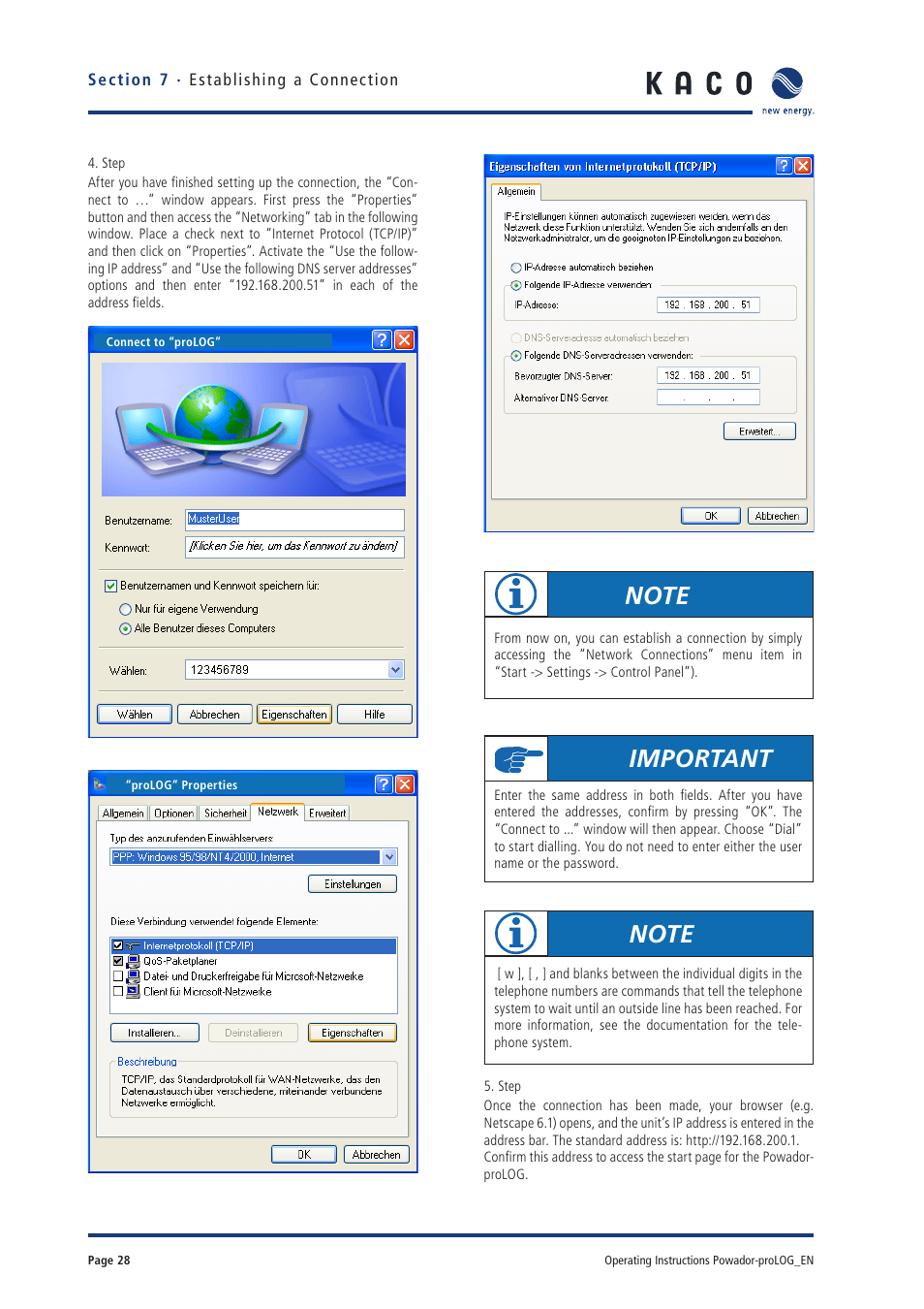 Important | KACO Powador-proLOG User Manual | Page 27 / 48