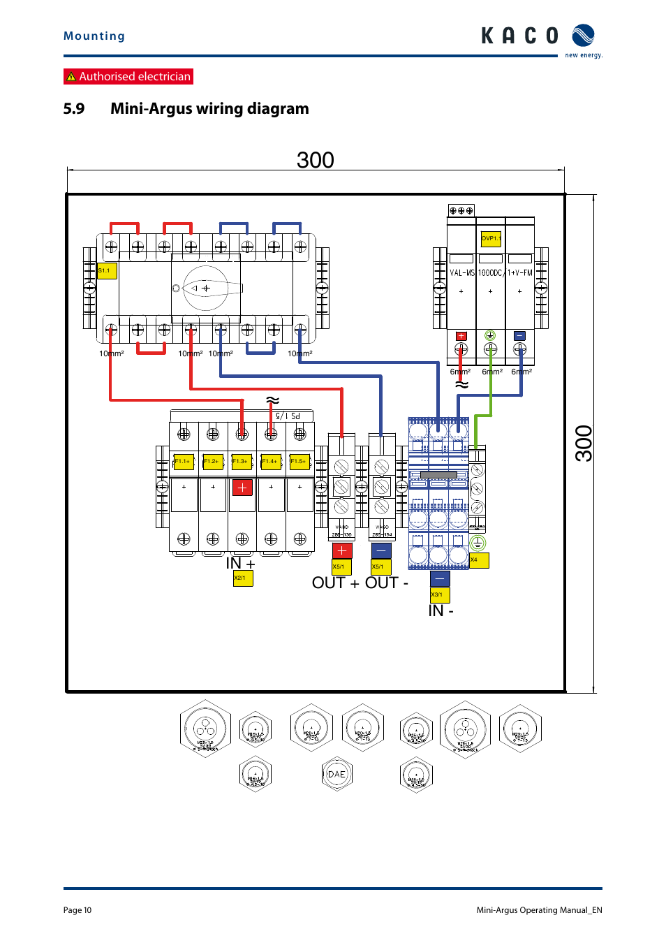 9 mini-argus wiring diagram, Mini-argus wiring diagram | KACO Powador Mini-Argus User Manual | Page 10 / 16