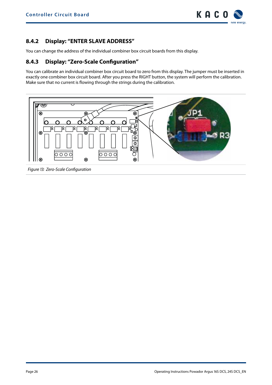 2 display: “enter slave address, 3 display: “zero-scale configuration | KACO Powador Argus 16S DCS User Manual | Page 26 / 32
