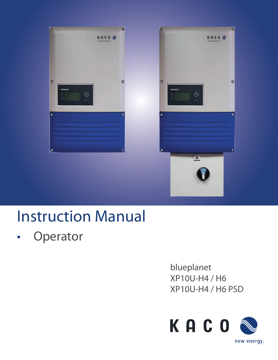 KACO XP10U-H4 User Manual | 20 pages