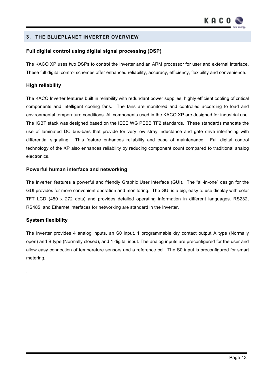 The blueplanet inverter overview | KACO XP83U-H6 (Canada) User Manual | Page 13 / 78