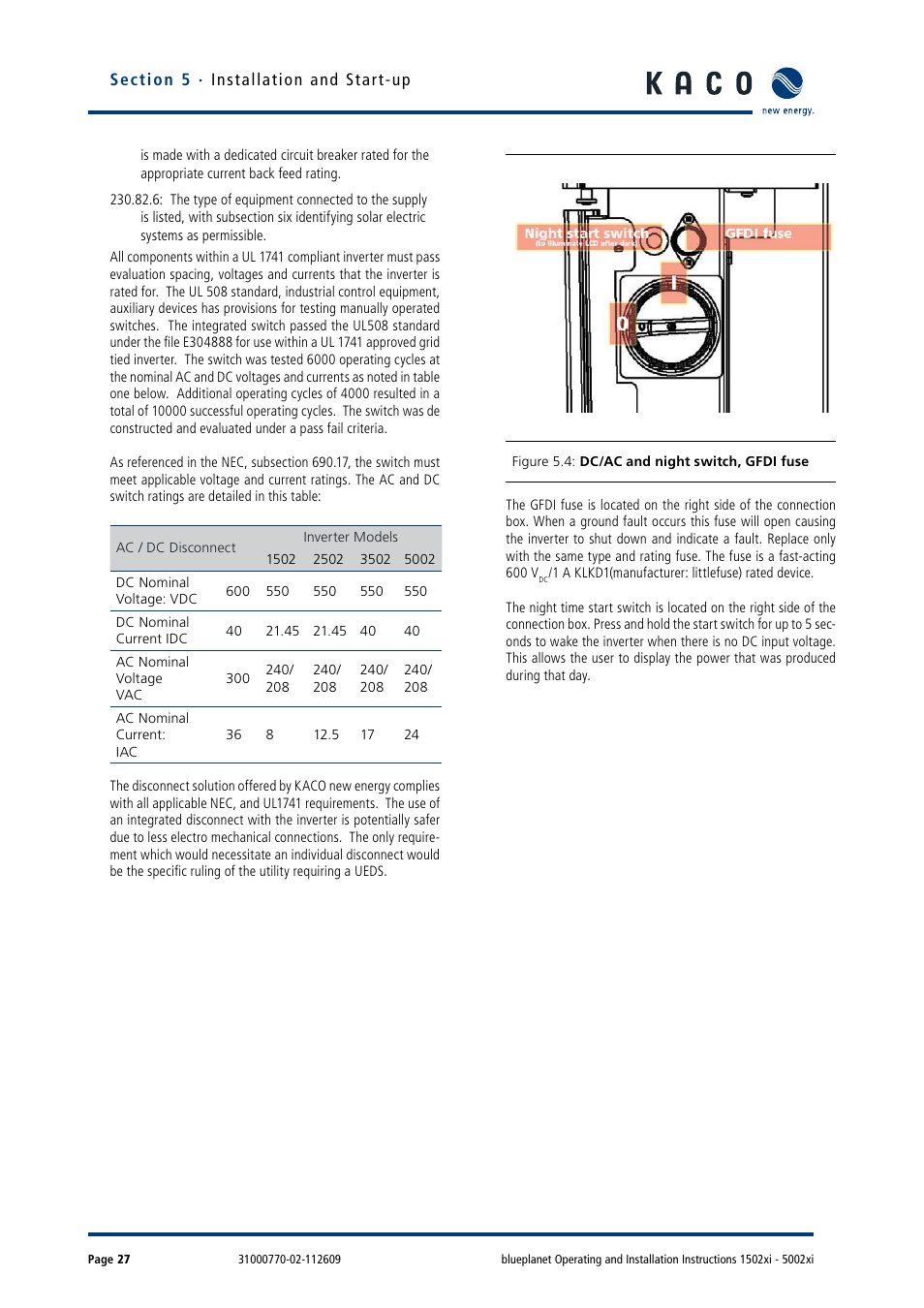 KACO blueplanet 1502xi User Manual | Page 30 / 56