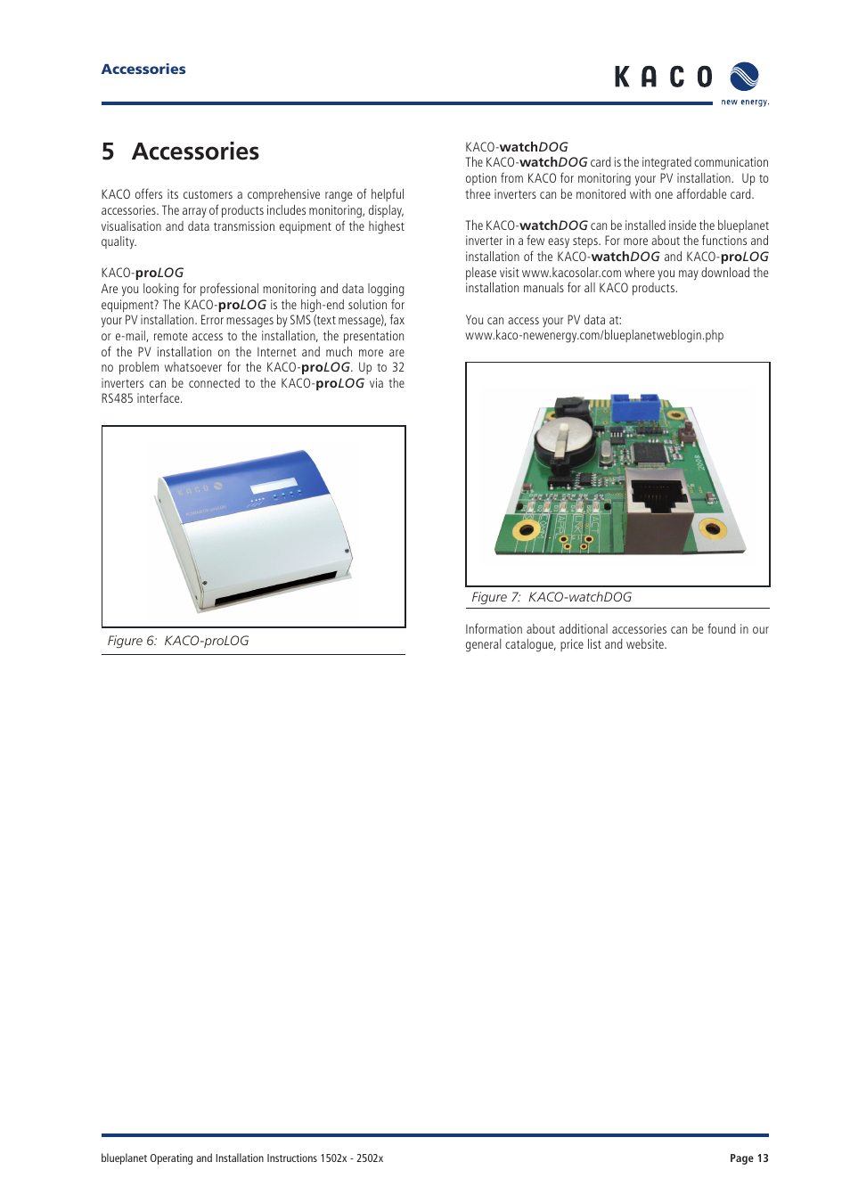 5 accessories | KACO blueplanet 1502xi User Manual | Page 11 / 42