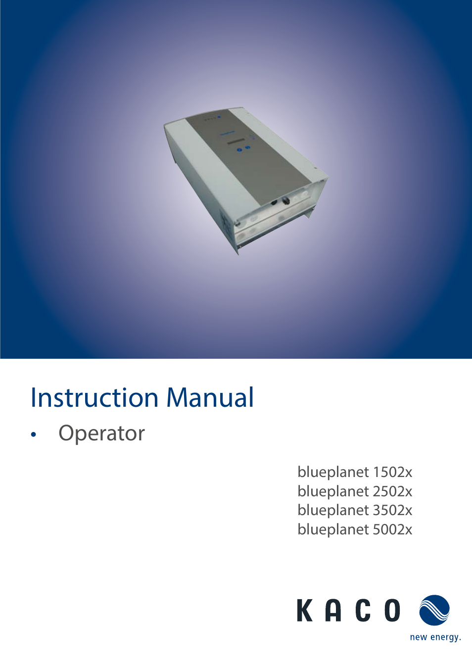 KACO blueplanet 1502x User Manual | 20 pages