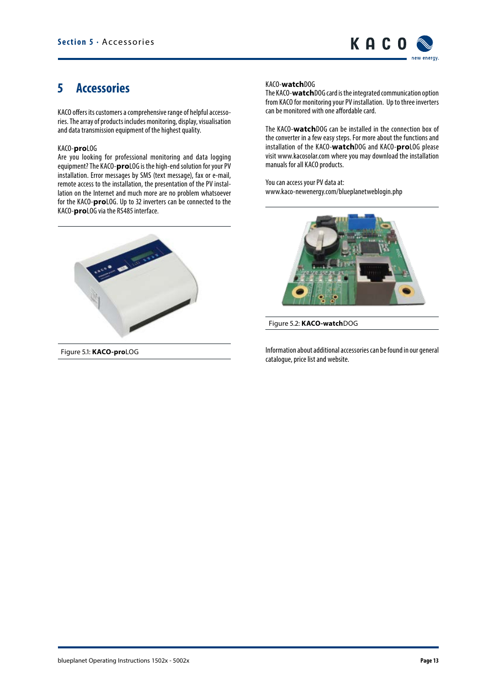 5 accessories | KACO blueplanet 1502x User Manual | Page 13 / 20