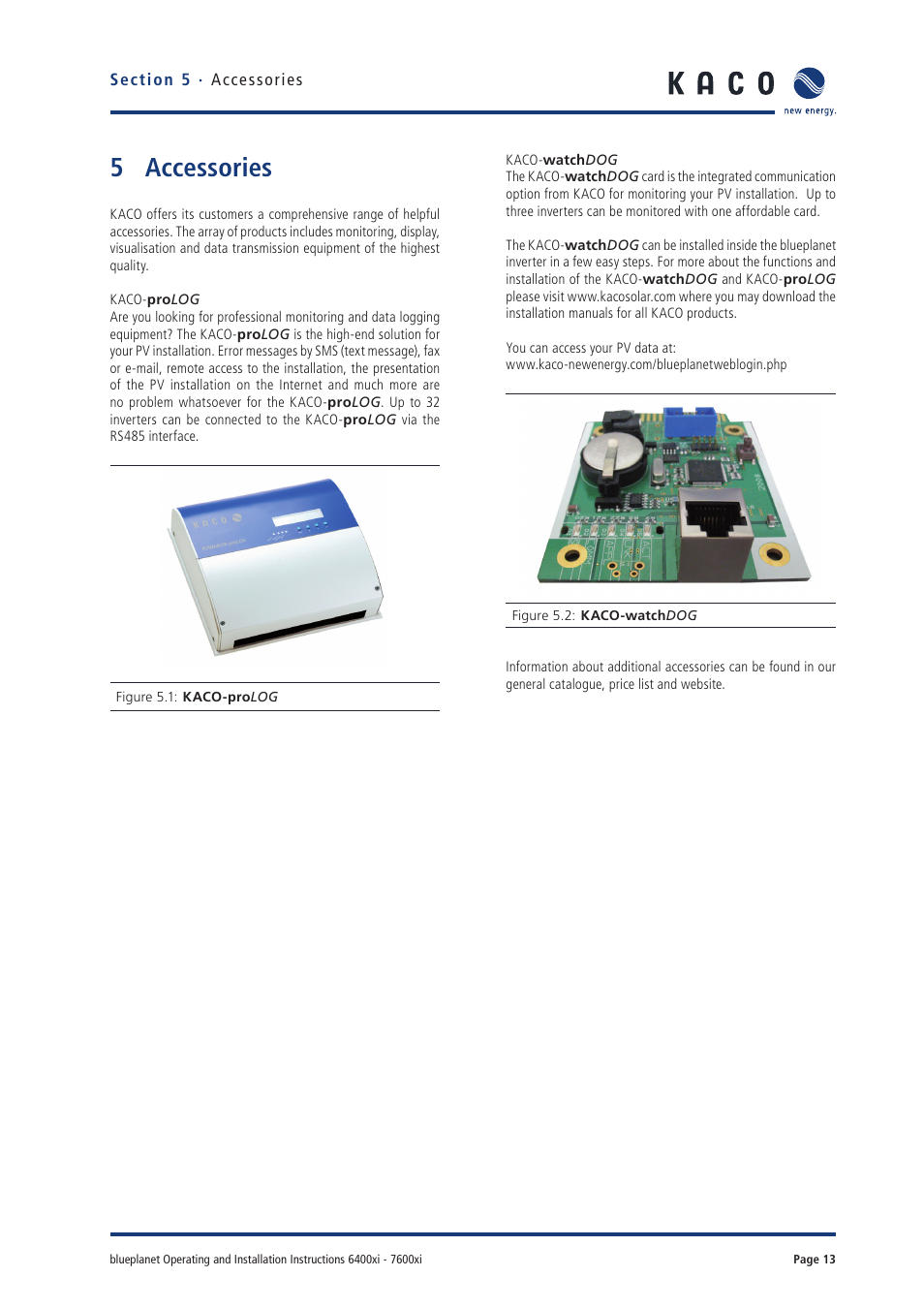 5 accessories | KACO blueplanet 6400xi User Manual | Page 12 / 46