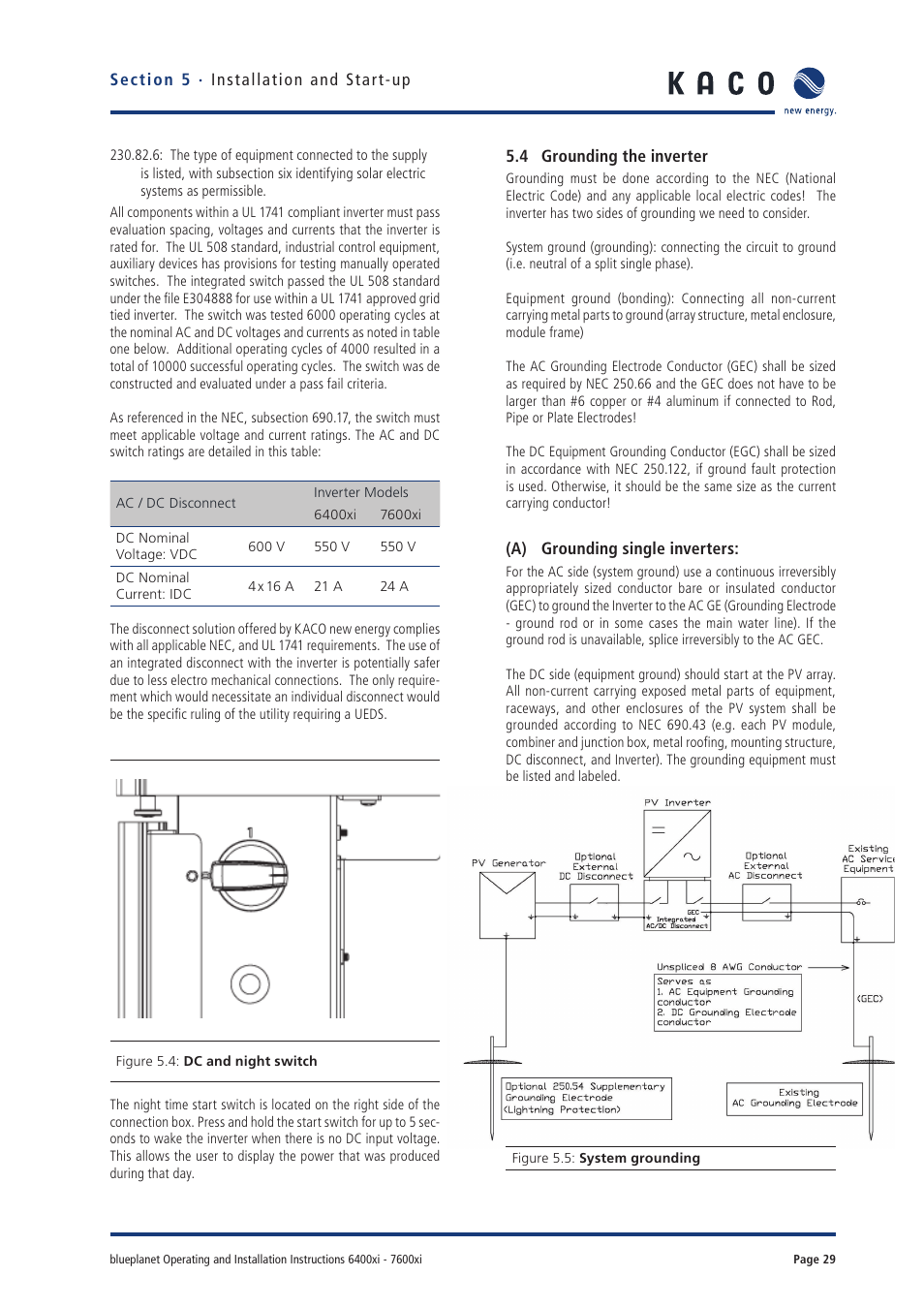 KACO blueplanet 6400xi User Manual | Page 28 / 46