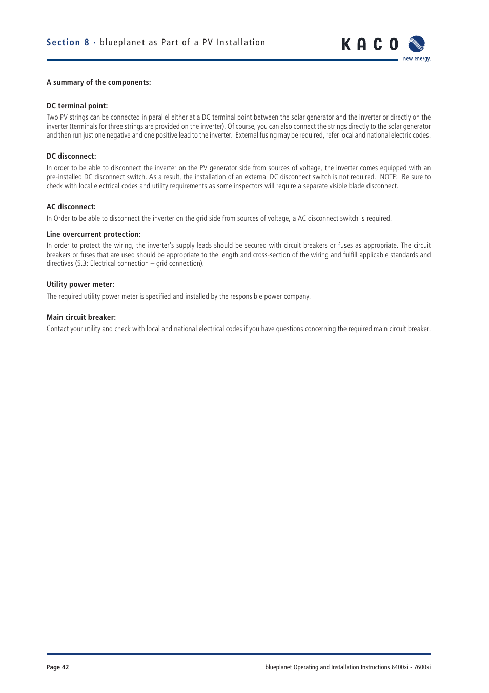 KACO blueplanet 6400xi User Manual | Page 41 / 46