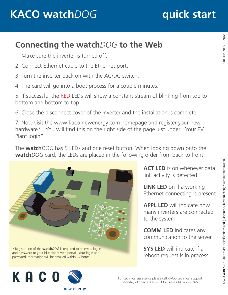 Kaco watch dog quick start, Connecting the watch dog to the web | KACO watchDOG User Manual | Page 2 / 2