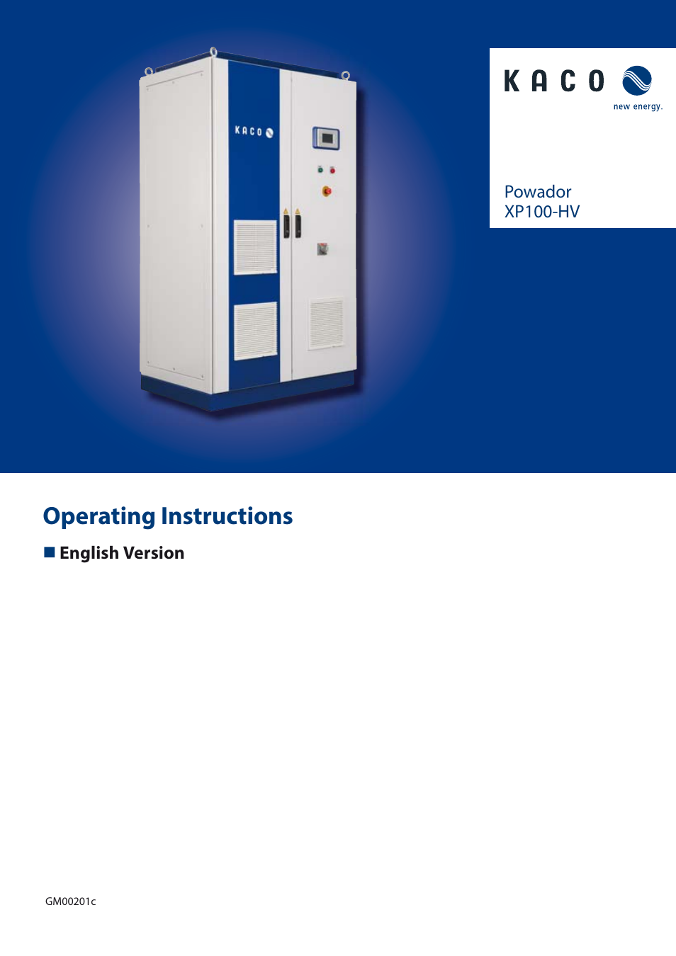 KACO Powador XP100-HV User Manual | 96 pages