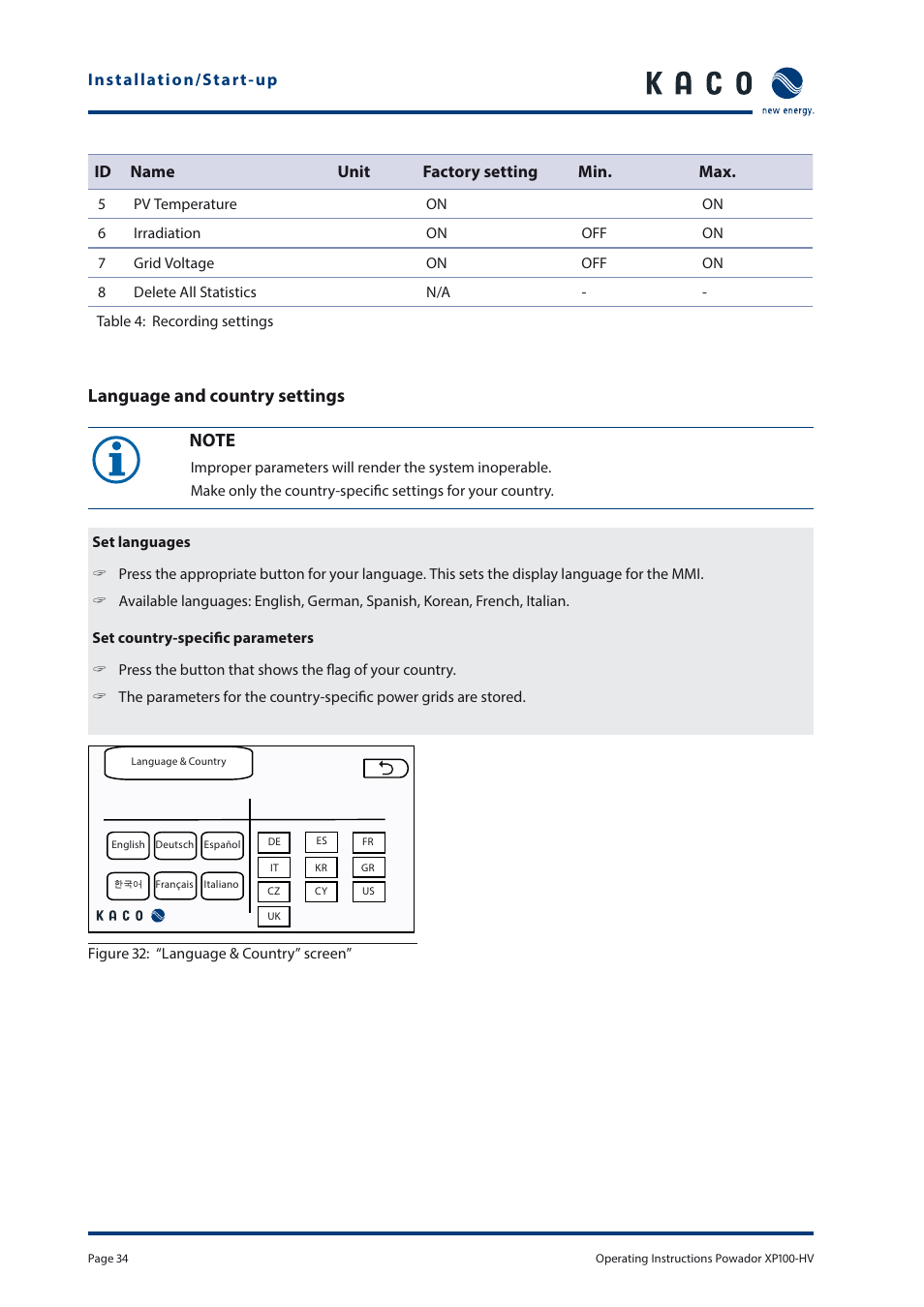 KACO Powador XP100-HV User Manual | Page 34 / 96