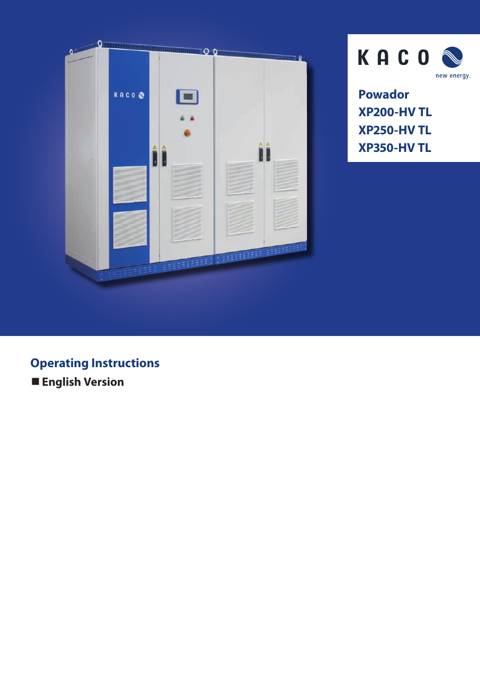 KACO Powador XP200-HV TL User Manual | 90 pages