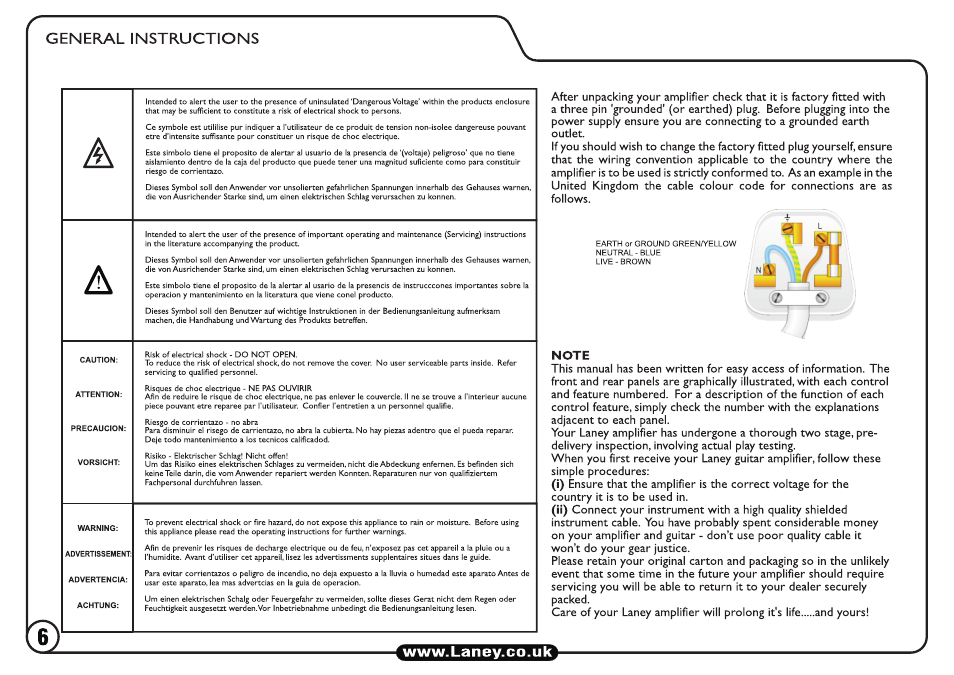 Laney TI15-112 User Manual | Page 6 / 20