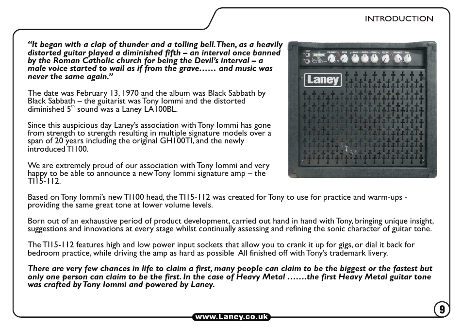 Laney TI15-112 User Manual | Page 9 / 20